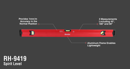 Ronix RH-9419 Spirit Level 80 cm – official view 2